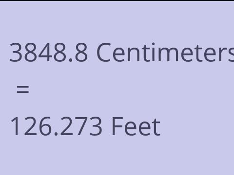 3848.8 CM TO FEET