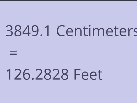 3849.1 CM TO FEET