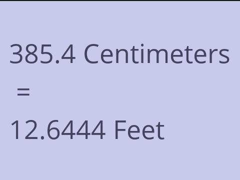 385.4 CM TO FEET