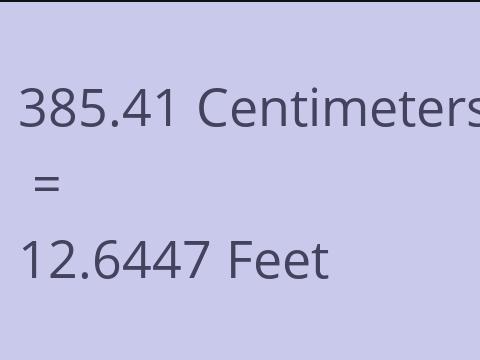 385.41 CM TO FEET