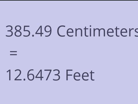 385.49 CM TO FEET