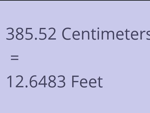 385.52 CM TO FEET