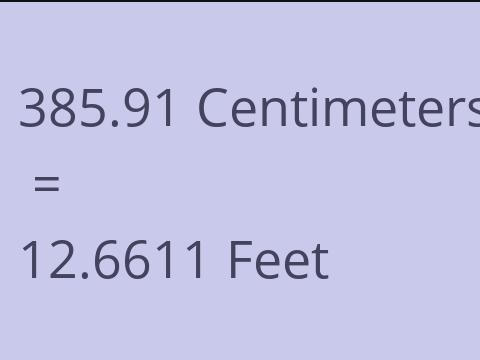 385.91 CM TO FEET