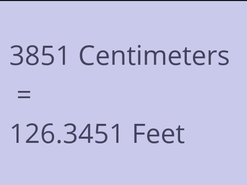 3851 CM TO FEET