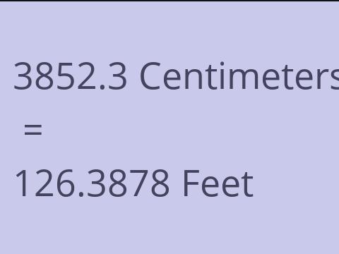 3852.3 CM TO FEET