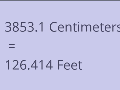 3853.1 CM TO FEET