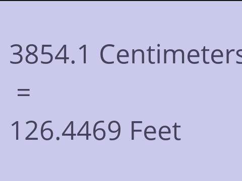 3854.1 CM TO FEET