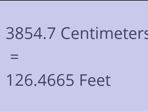 3854.7 CM TO FEET