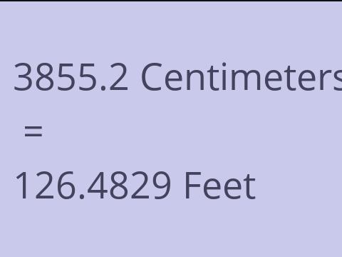 3855.2 CM TO FEET