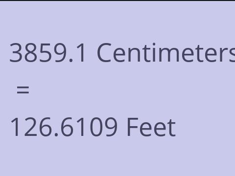 3859.1 CM TO FEET