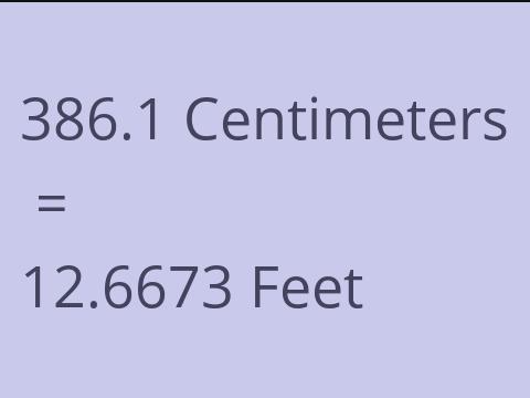 386.1 CM TO FEET