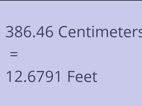 386.46 CM TO FEET