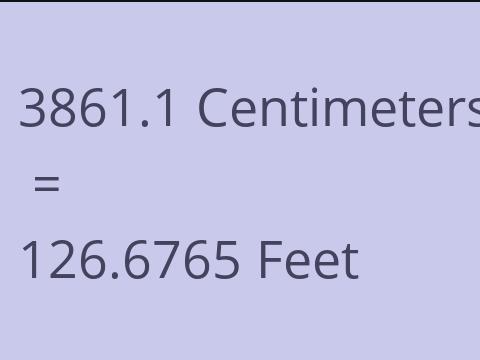 3861.1 CM TO FEET