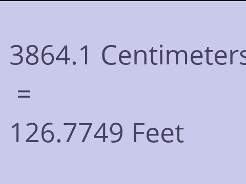 3864.1 CM TO FEET