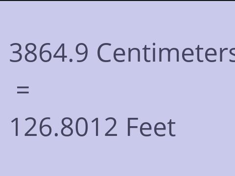 3864.9 CM TO FEET