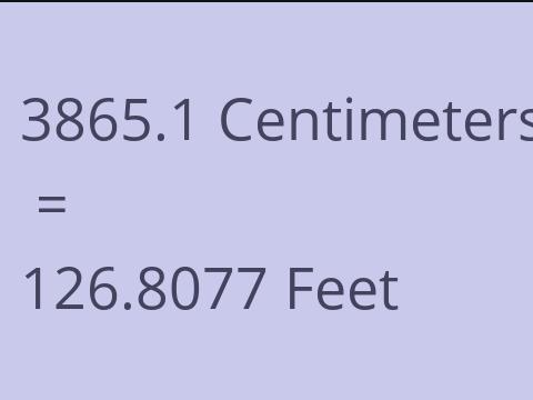 3865.1 CM TO FEET