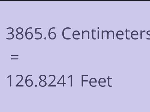 3865.6 CM TO FEET