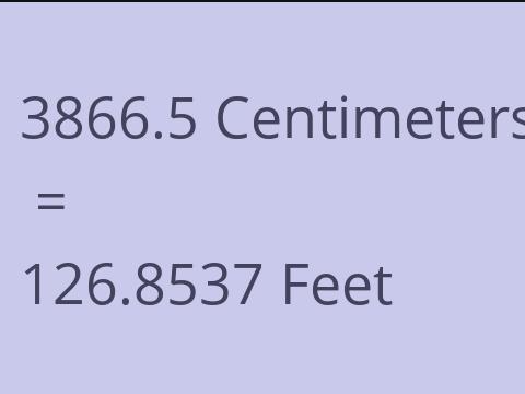 3866.5 CM TO FEET