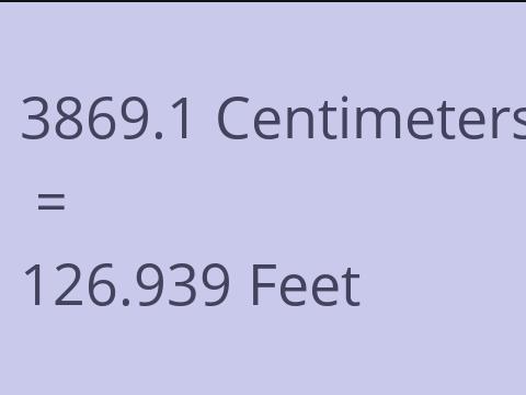 3869.1 CM TO FEET