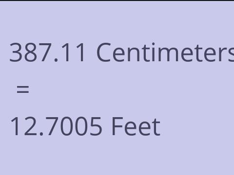 387.11 CM TO FEET