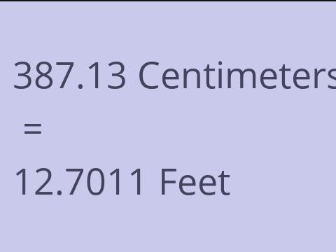 387.13 CM TO FEET