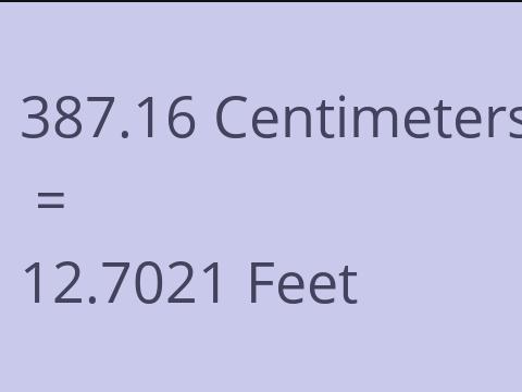 387.16 CM TO FEET