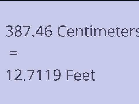 387.46 CM TO FEET