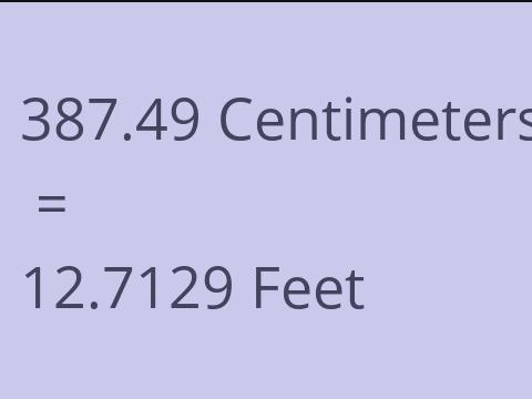 387.49 CM TO FEET