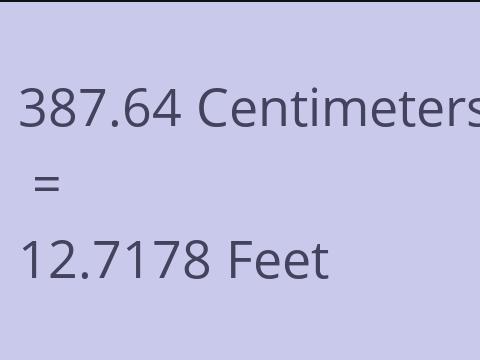 387.64 CM TO FEET