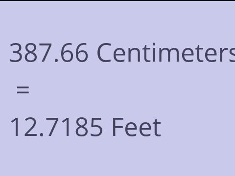 387.66 CM TO FEET