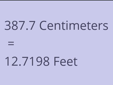 387.7 CM TO FEET