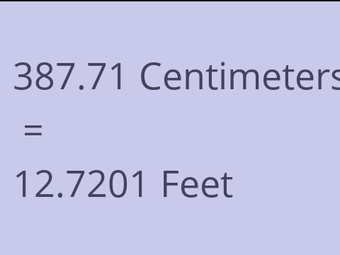 387.71 CM TO FEET