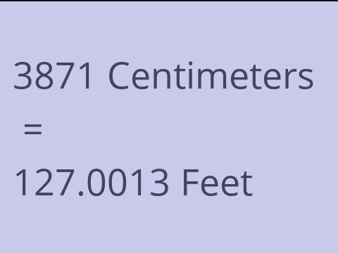 3871 CM TO FEET