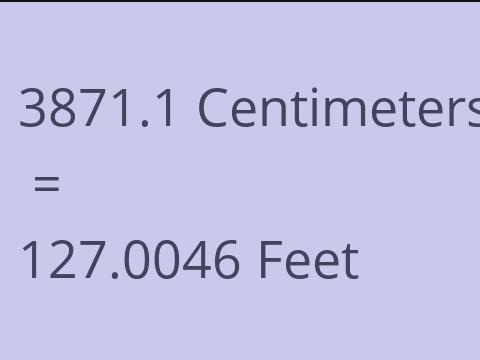 3871.1 CM TO FEET
