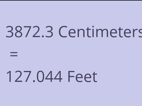 3872.3 CM TO FEET