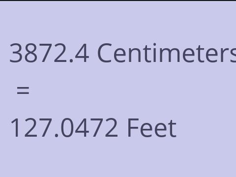 3872.4 CM TO FEET