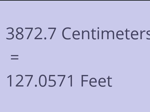3872.7 CM TO FEET