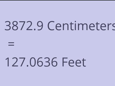 3872.9 CM TO FEET
