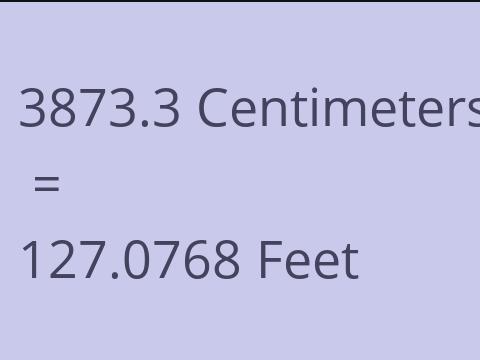 3873.3 CM TO FEET
