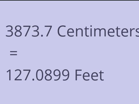 3873.7 CM TO FEET