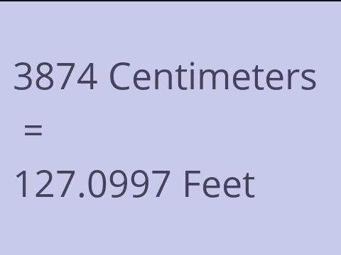 3874 CM TO FEET