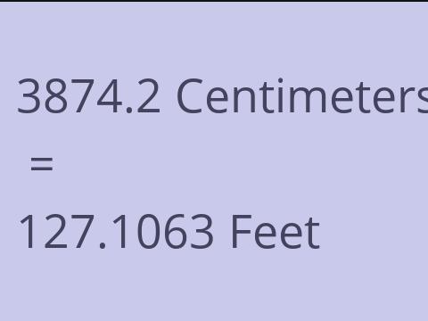 3874.2 CM TO FEET