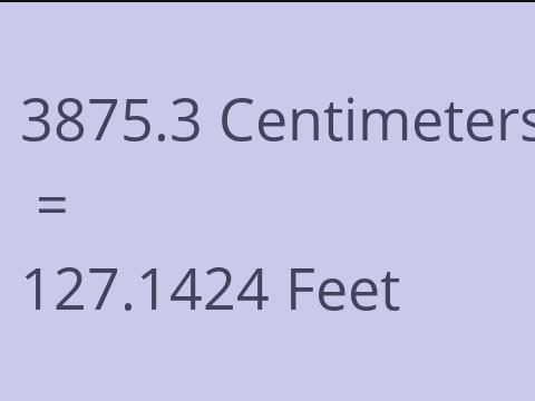 3875.3 CM TO FEET