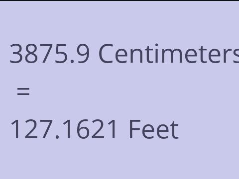 3875.9 CM TO FEET
