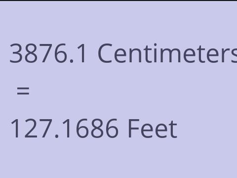 3876.1 CM TO FEET
