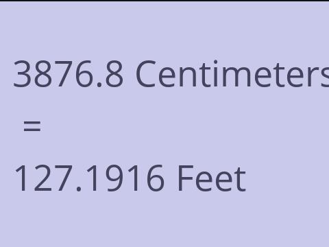 3876.8 CM TO FEET