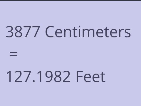 3877 CM TO FEET