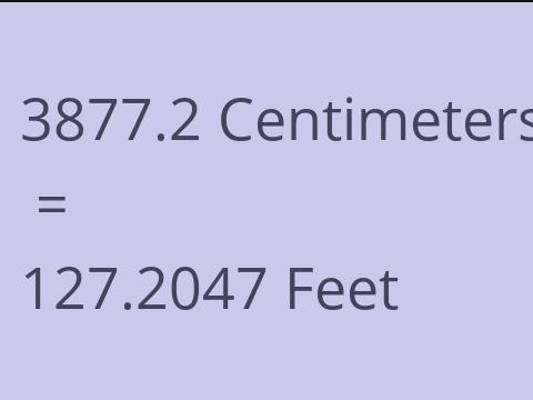3877.2 CM TO FEET