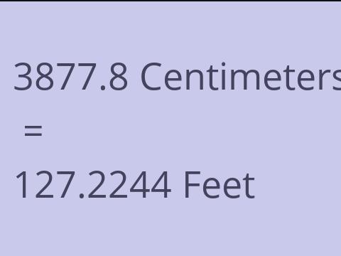 3877.8 CM TO FEET