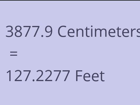 3877.9 CM TO FEET